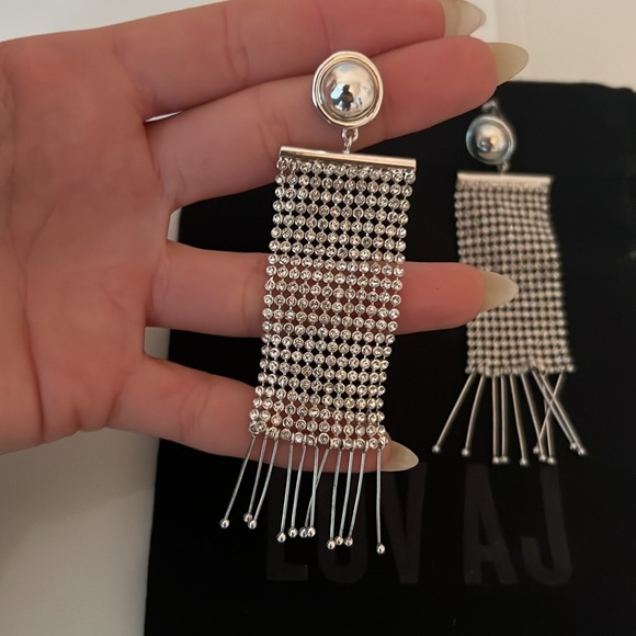 LUV AJ - NWT - CONSTANTINE CHAINMAILLE EARRINGS- SILVER - Picture 5 of 6